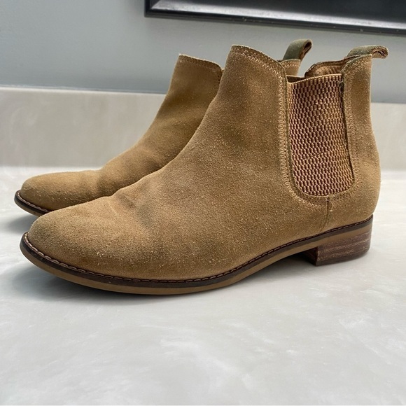 Toms Shoes - Tan Suede Chelsea Ankle Boots | TOMS 6.5
